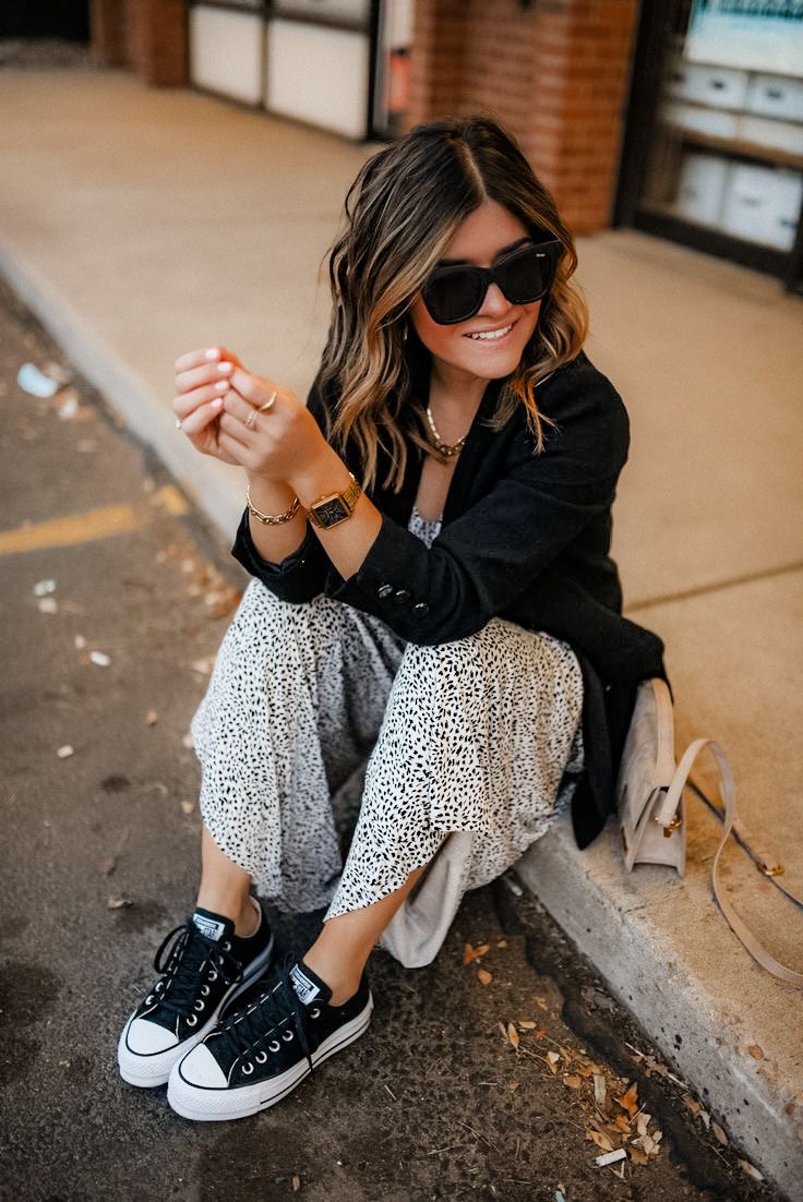 Chucks - All Star Plataforma Lona Negra Baja