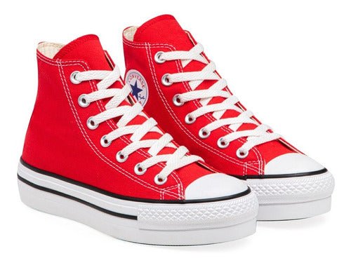 Chucks - All Star Plataforma Lona Roja